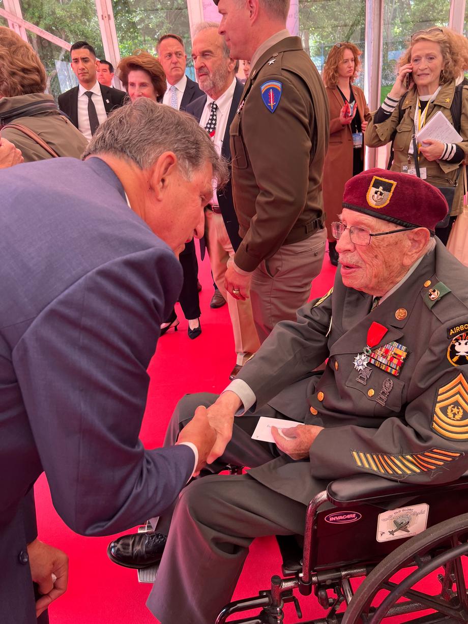 Manchin Commemorates D-Day In Normandy